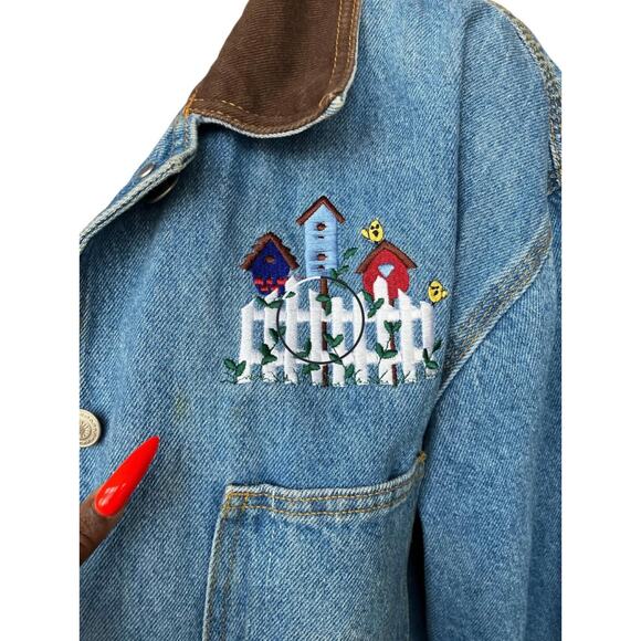 DENIM FLORAL GARDEN JACKET - Picture 3 of 5